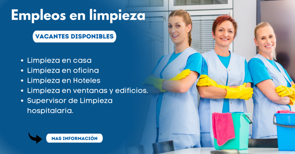 Agencia de limpieza requiere sumar personal para cubrir diversos puestos | POSTULA