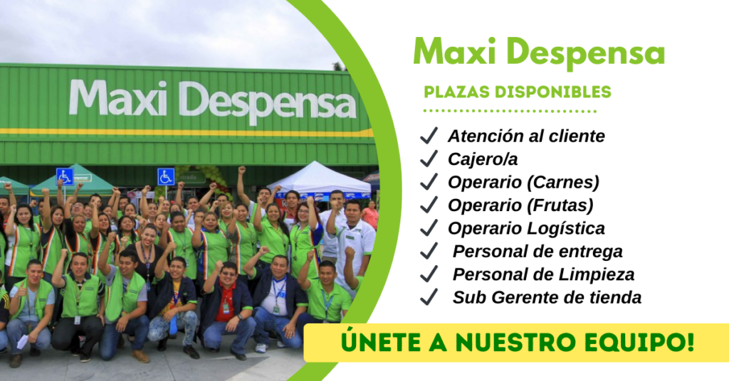 Ingresa a trabajar en Maxi Despensa | POSTULA sin experiencia